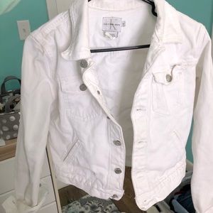Calvin Klein white denim jacket